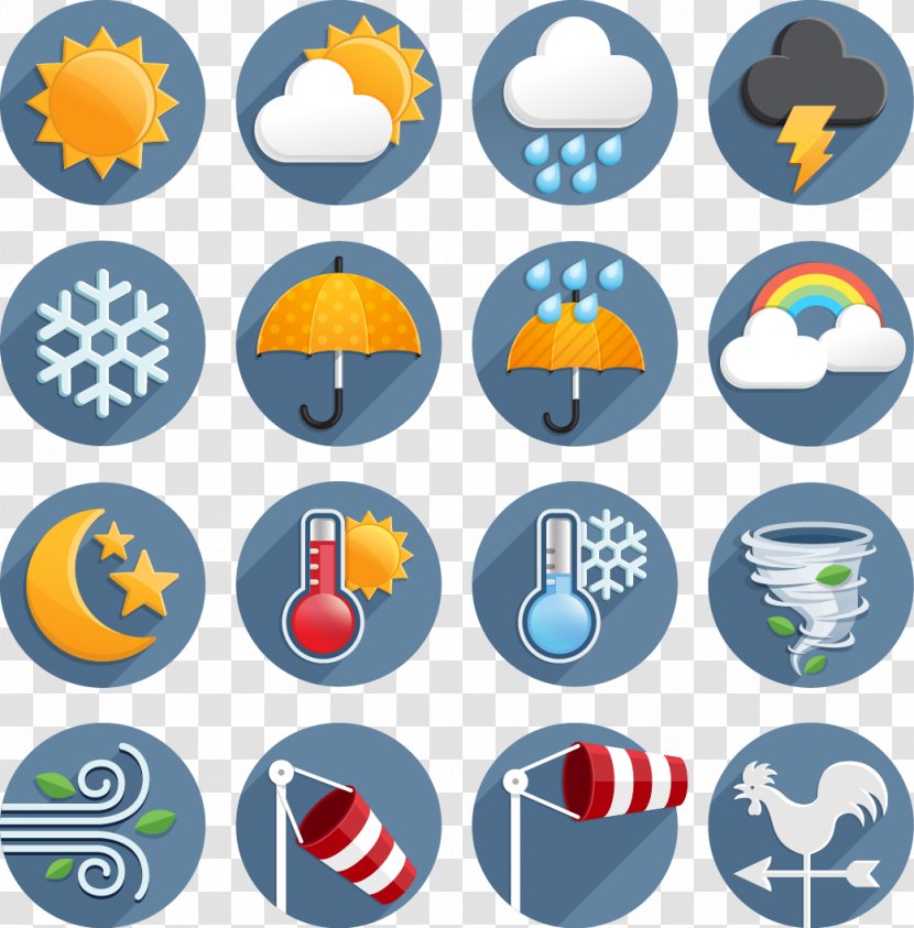 Weather Forecasting Wind Icon - Clip Art - Flat Transparent PNG