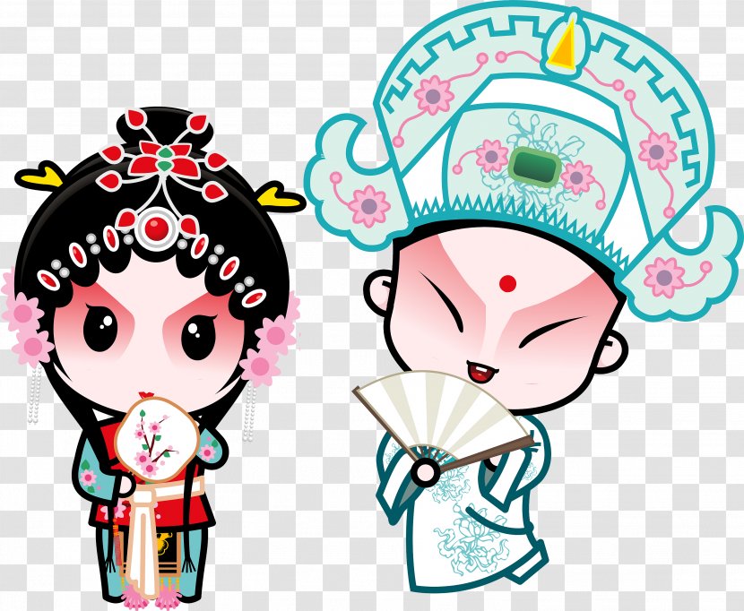 Peking Opera Chinese Vector Graphics Image Character - Cheek - Babyboss Cartoon Transparent PNG