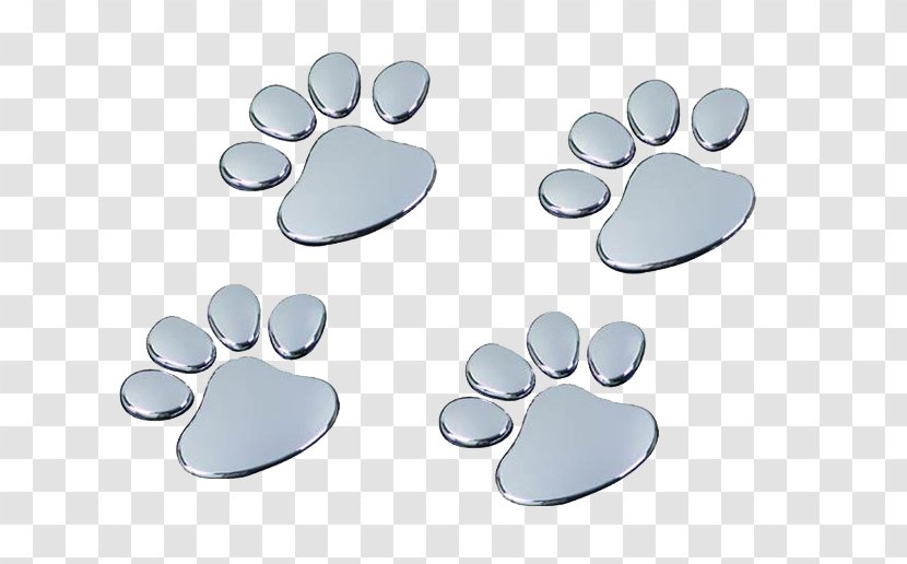 Pug Dog Blue Paw - Shiny Three-dimensional Footprints Transparent PNG