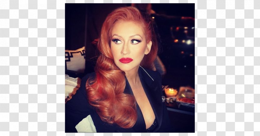 Christina Aguilera Blond Red Hair Human Color Celebrity - Heart Transparent PNG