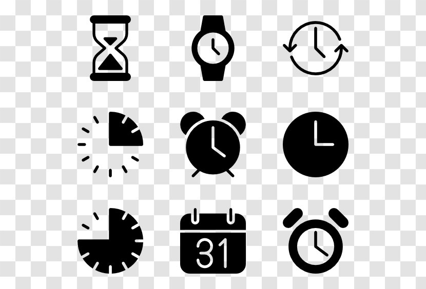 Clock Pictogram - Area - White Transparent PNG