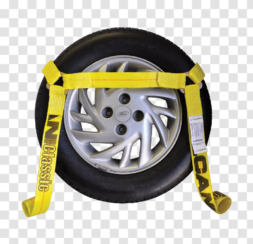Tire Car Dolly Strap Alloy Wheel - Semitrailer Truck - Yellow Transparent PNG