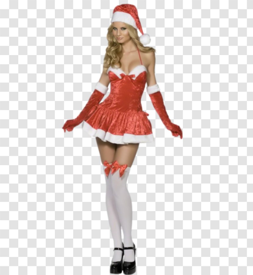 Santa Claus Costume Party Dress Christmas - Silhouette Transparent PNG