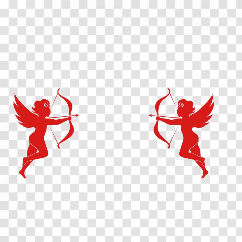 Clip Art - Silhouette - Cupid Angel,The Blind Date Transparent PNG