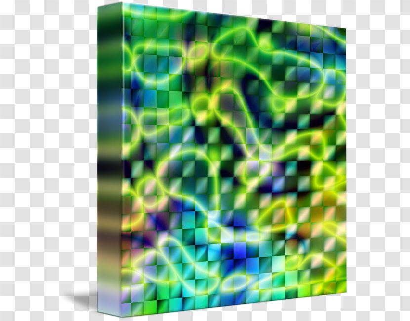 Rectangle Square Gallery Wrap Canvas Organism - Art - Green Abstract Transparent PNG