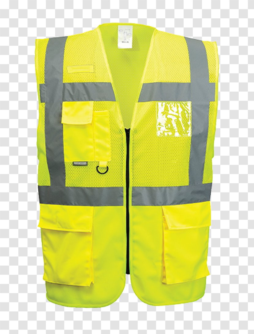 High-visibility Clothing Portwest Gilets Waistcoat - Safety Vest Transparent PNG