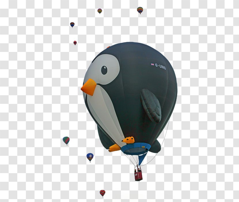 Albuquerque International Balloon Fiesta Hot Air Penguin Art - Flightless Bird - Blue-hot-air-balloon Transparent PNG