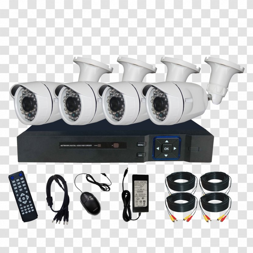 Closed-circuit Television Analog High Definition IP Camera Digital Video Recorders - Cctv Dvr Kit Transparent PNG