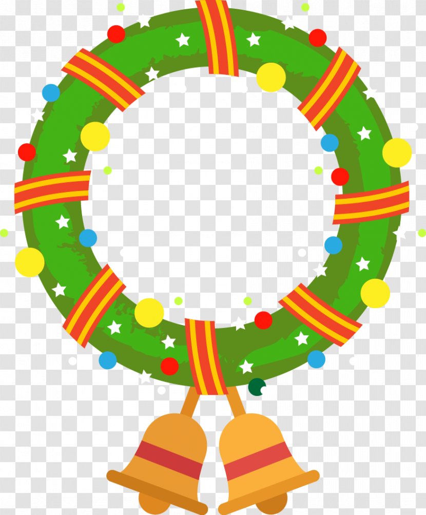 Christmas Ornament Garland - Designer - Vector Green Wreath Transparent PNG