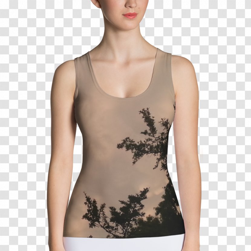 Crop Top Tanktop Clothing Sleeveless Shirt - Cartoon - White Tank Transparent PNG