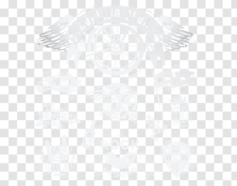 Black And White Pattern - Heart - Rock Transparent PNG