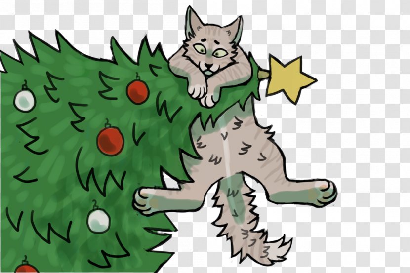 Cat Christmas Tree Spruce Ornament Transparent PNG