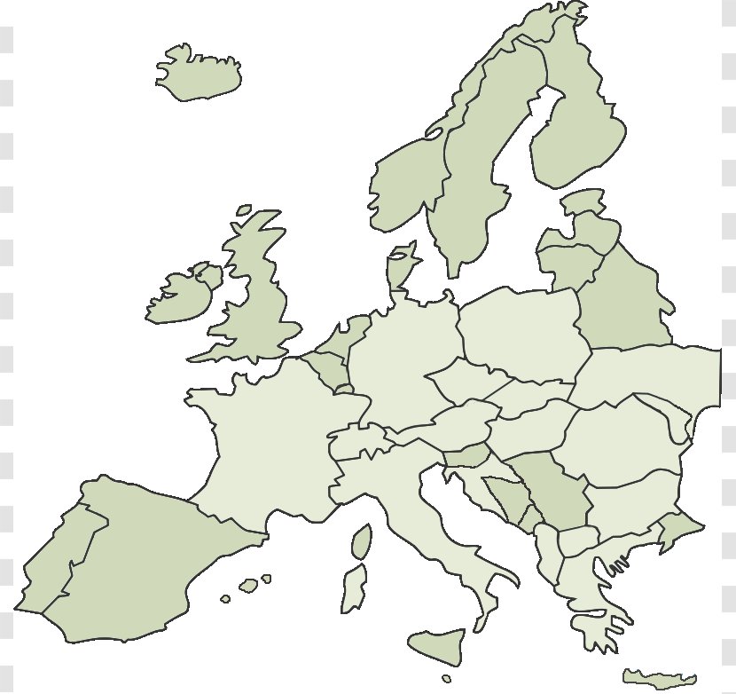 Europe World Map Physische Karte Blank - Google Maps Transparent PNG