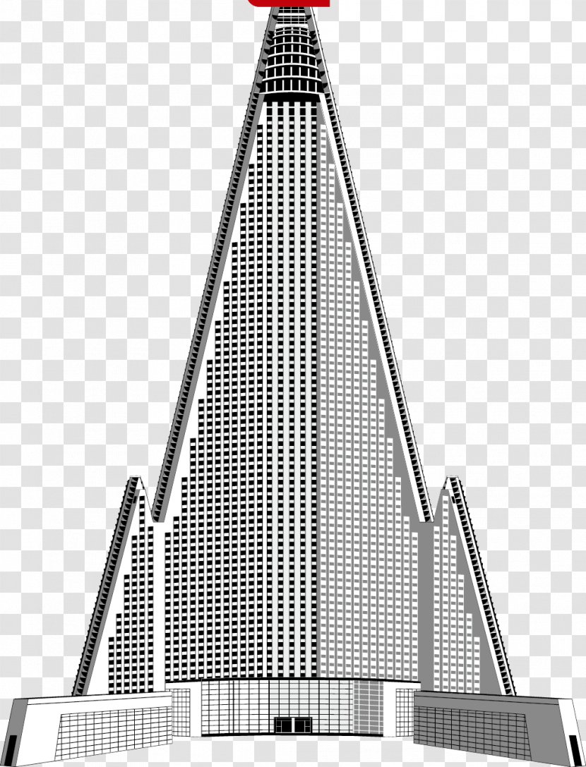 Black And White Skyscraper High-rise Building Architecture - Apartment - Vector Transparent PNG
