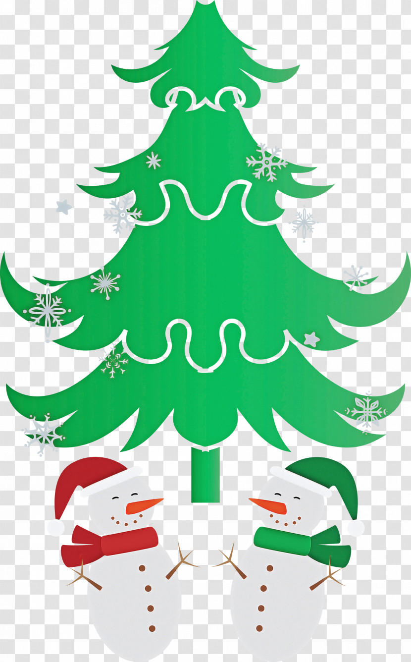 Christmas Tree Snowman Transparent PNG