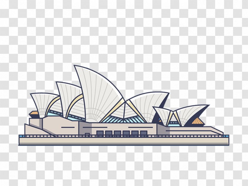 Sydney Opera House City Of Cartoon Illustration - Boat - Creative Transparent PNG
