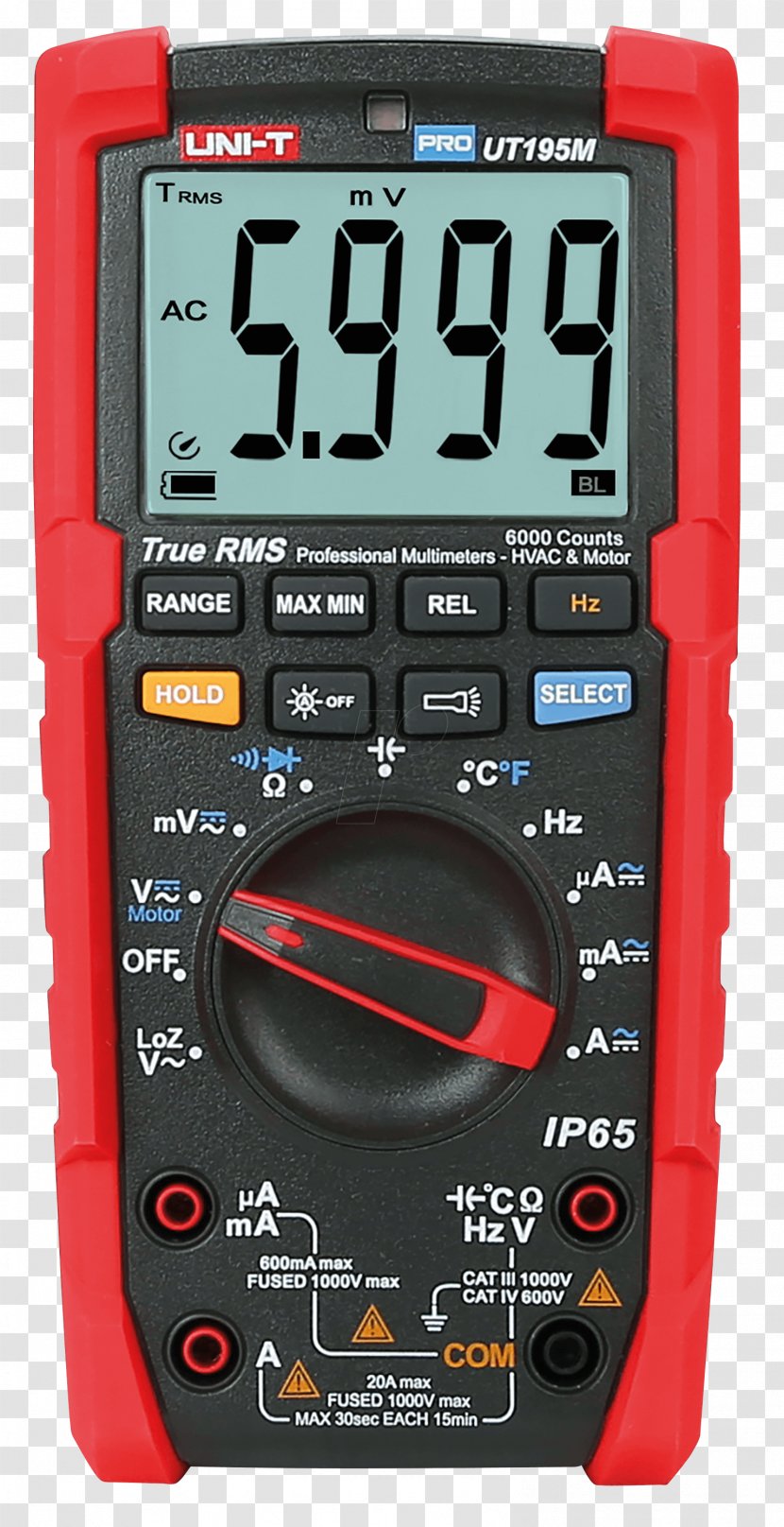 Digital Multimeter True RMS Converter Alternating Current Direct - Electric Potential Difference Transparent PNG