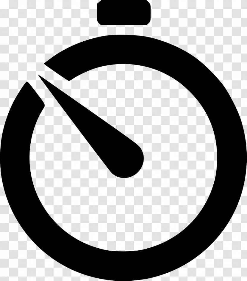 Clip Art - Black And White - Timing Icon Transparent PNG