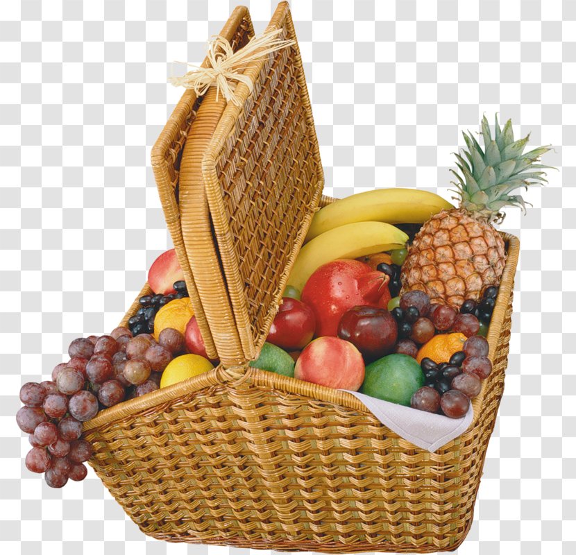 Clip Art Fruit Food Gift Baskets Hamper - Basket Of Transparent PNG