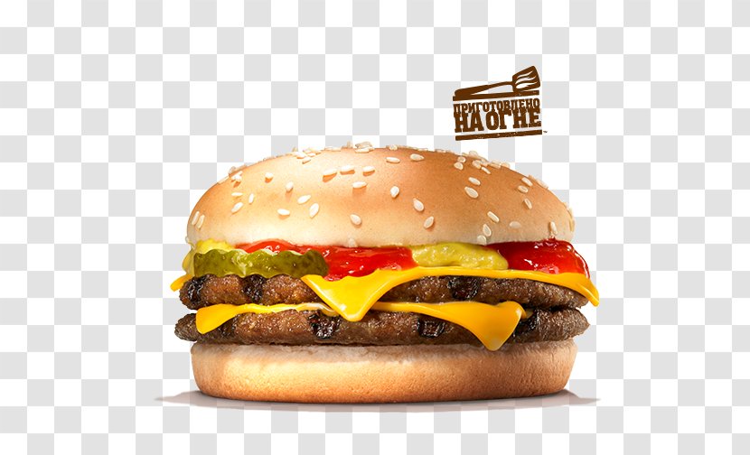 Cheeseburger Whopper Hamburger Big King Cheese Sandwich - Burger Transparent PNG