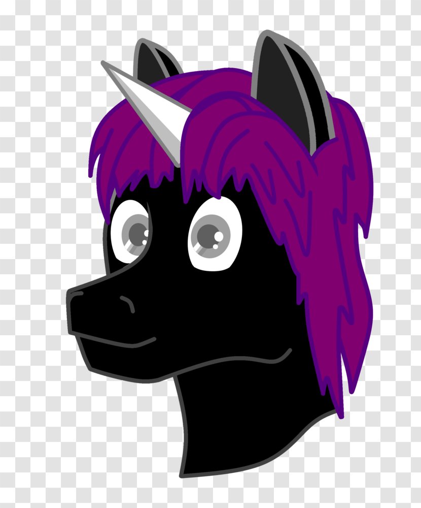 Horse Clip Art Illustration Purple Snout - Fictional Character Transparent PNG