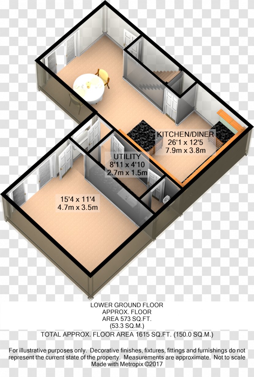 3D Floor Plan Rectangle - Furniture - Design Transparent PNG