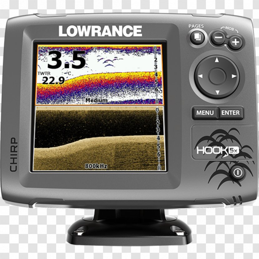 Fish Finders Lowrance Electronics Elite 5x Transducer Chirp - Chartplotter - Electronic Device Transparent PNG