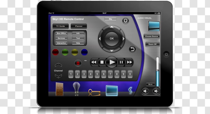 IPad Mini Remote Controls Controller Computer Software Audio - Sound - Interface Demonstration Transparent PNG