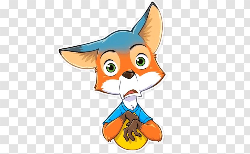 Whiskers Sticker Telegram Red Fox Clip Art - Mammal - FERDINAND Transparent PNG