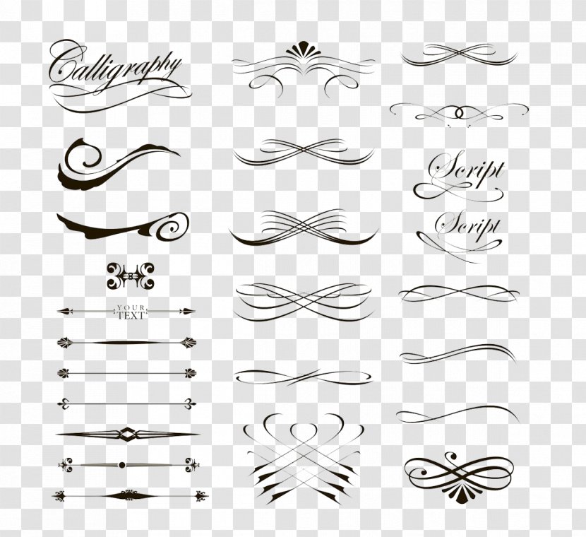 Calligraphy Royalty-free Drawing Clip Art - Logo - Creative Lines Transparent PNG