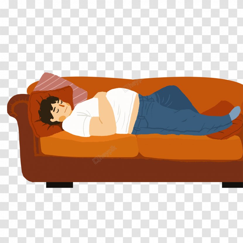 Sleep Cartoon - Couch - Sofa Bed Transparent PNG