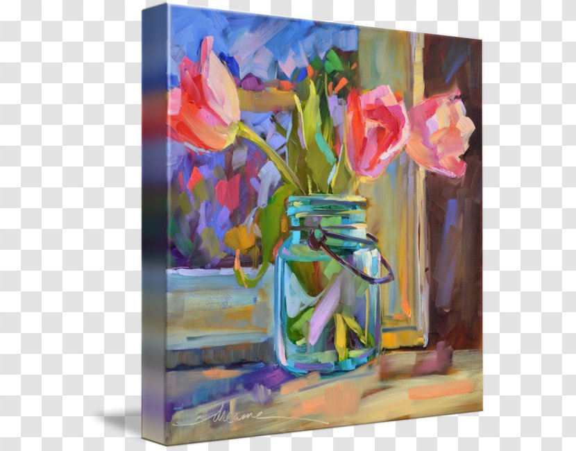 Floral Design Acrylic Paint Still Life Photography Gallery Wrap - Delicacy Transparent PNG