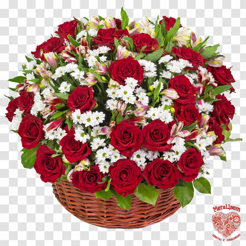 Flower Bouquet Basket Cut Flowers Rose Transparent PNG