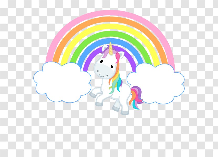 Clip Art - Vertebrate - Rainbow And Clouds Transparent PNG