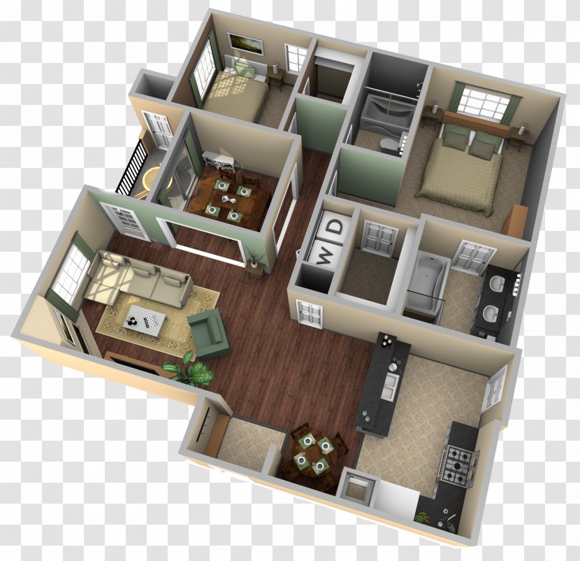 Bedroom Apartment House Plan Floor - Room Transparent PNG