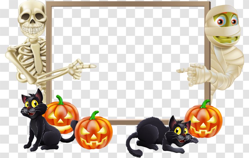 Halloween Landscape Trick-or-treating Clip Art - Figurine - Frame Transparent PNG