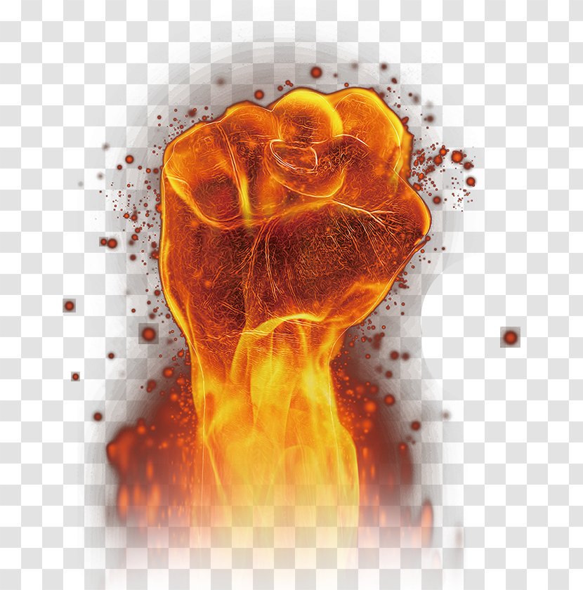 Fire Wallpaper - Orange - Fist Transparent PNG
