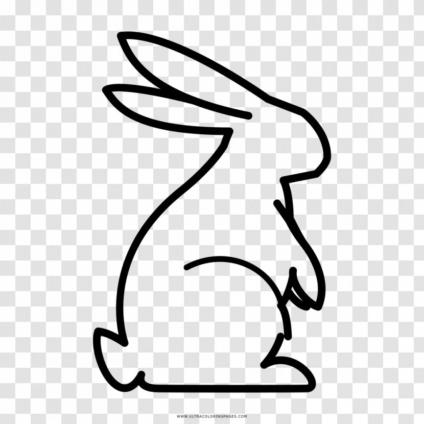 Rabbit Black And White Drawing Line Art - Vertebrate Transparent PNG
