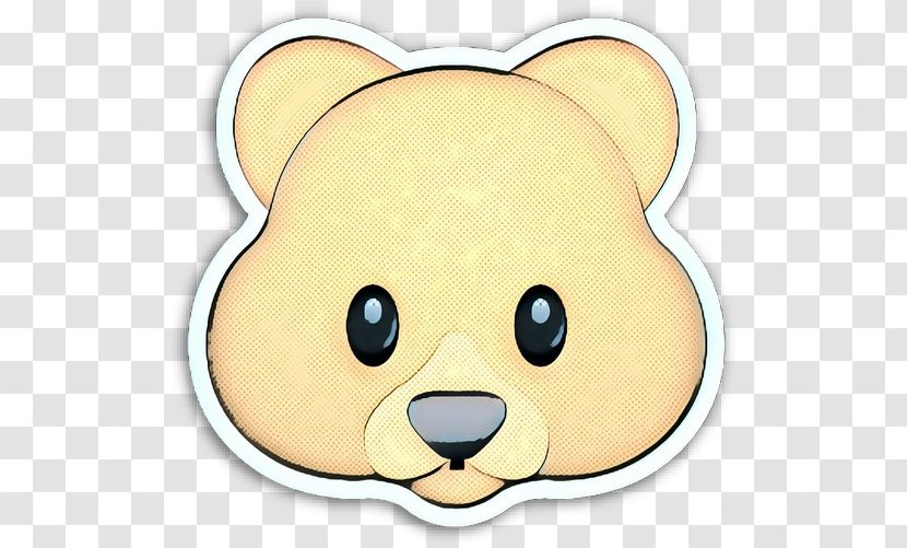 Cartoon Head Nose Yellow Snout - Retro - Sticker Transparent PNG