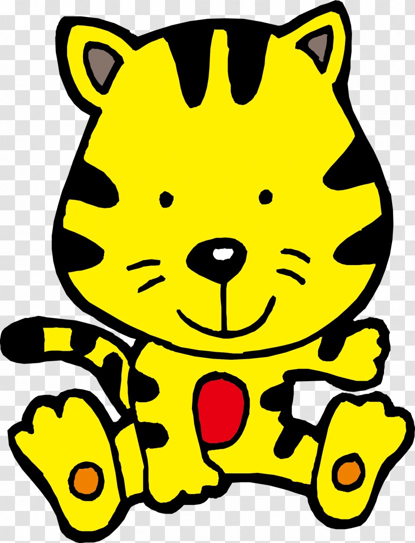 Tiger Cat Cartoon Clip Art - Photography - Yellow Transparent PNG