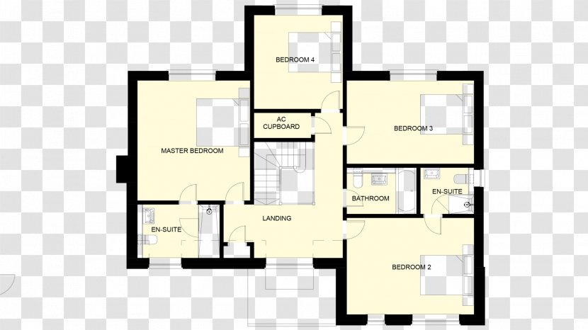 House Floor Plan Bedroom Secondary Suite - Gratis Transparent PNG