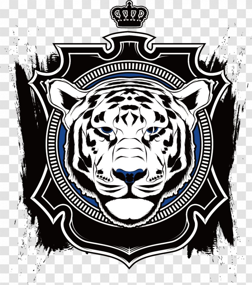 T-shirt Bengal Tiger Crown Logo - Printmaking - Badge Transparent PNG