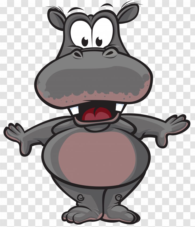Cartoon Royalty-free Funny Animal Clip Art - Stock Photography - Hippo Transparent PNG