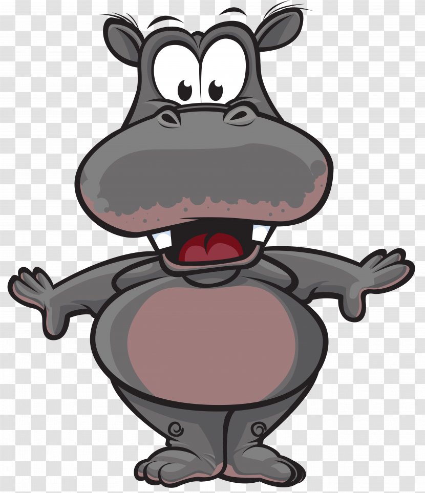 Cartoon Royalty-free Funny Animal Clip Art - Stock Photography - Hippo ...