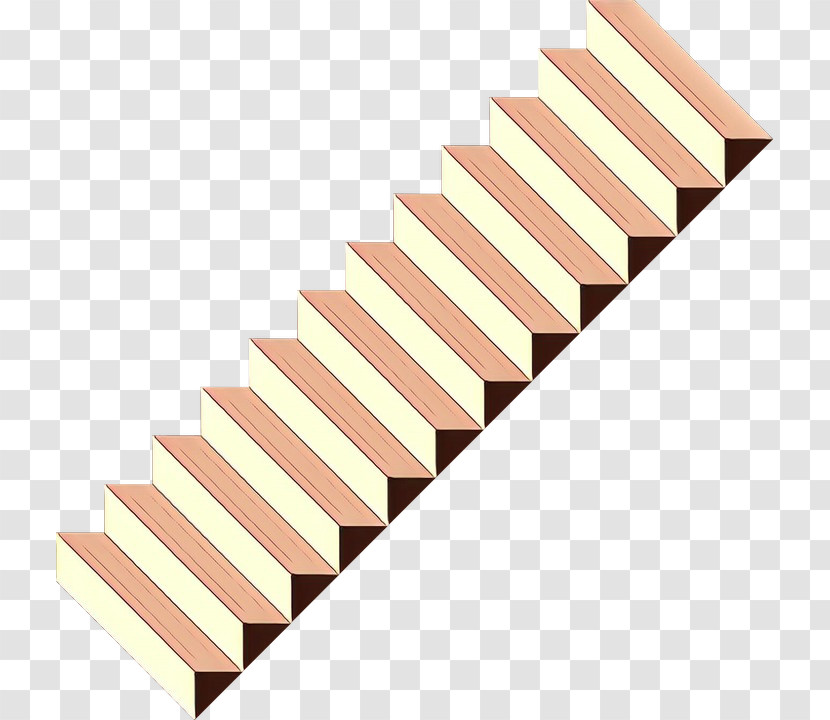 Line Beige Wood Stairs Transparent PNG
