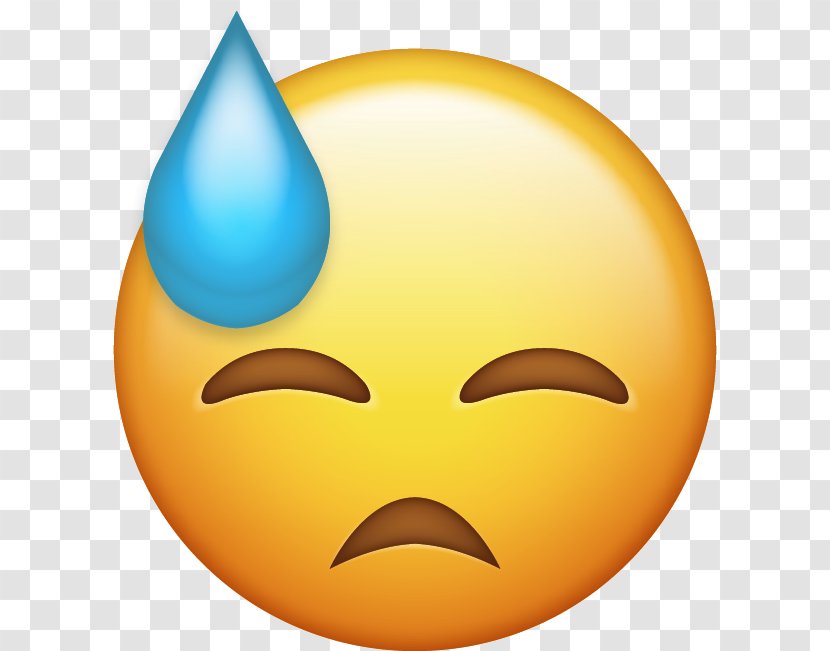 Emoji Smiley Perspiration Emoticon Face - Emojipedia - Sweat Transparent PNG