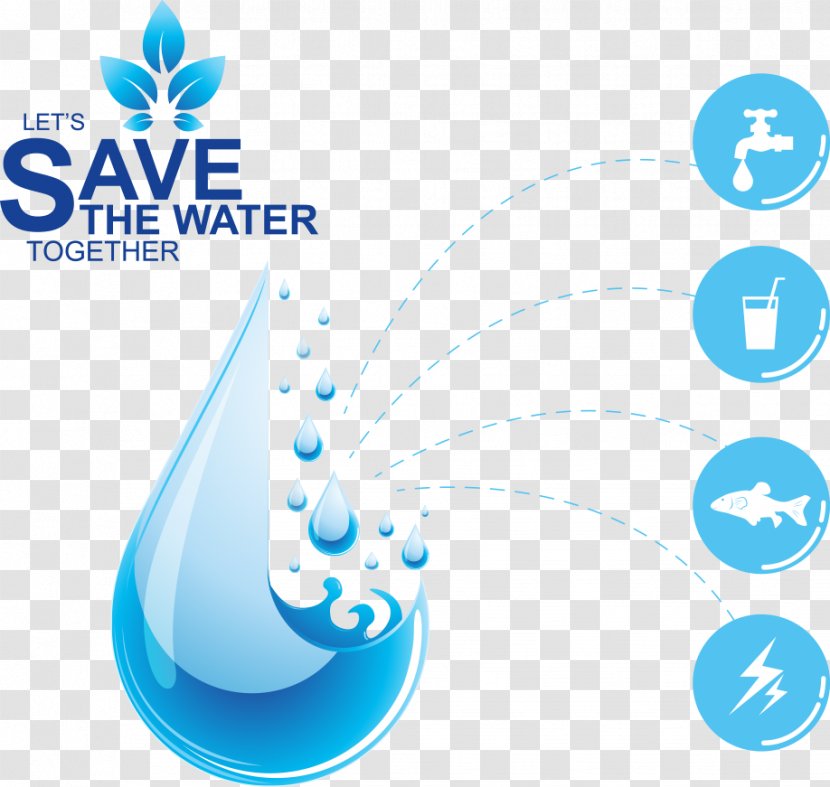 Water Efficiency Conservation Shutterstock Illustration - Environmental Protection - Creative Drops Vector Information Transparent PNG