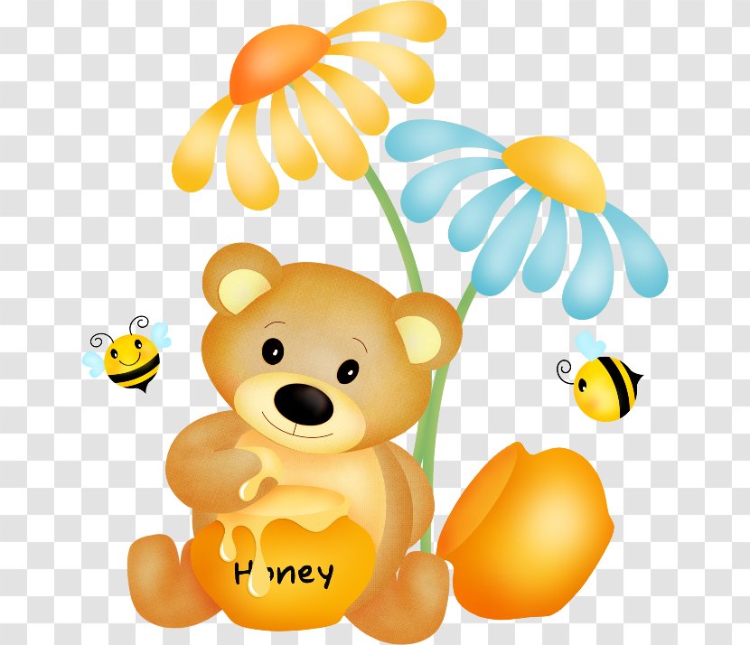 Brown Bear Bee Clip Art - Tree Transparent PNG