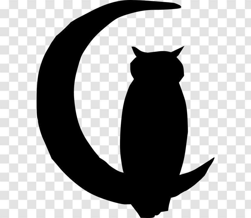 Owl Silhouette Full Moon Clip Art Transparent PNG
