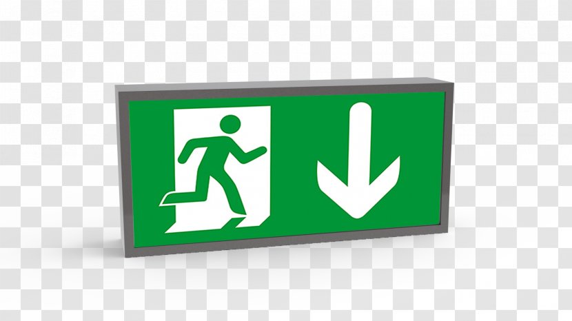 Brand Green Logo Exit Sign - Rectangle - Design Transparent PNG